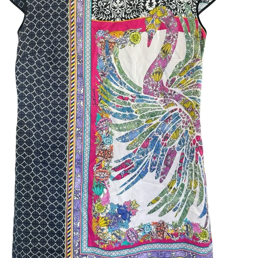 JustCavalli Roberto Cavalli 100% Silk Bandana Print Mini Dress Size 42 (US 6) - Picture 5 of 16